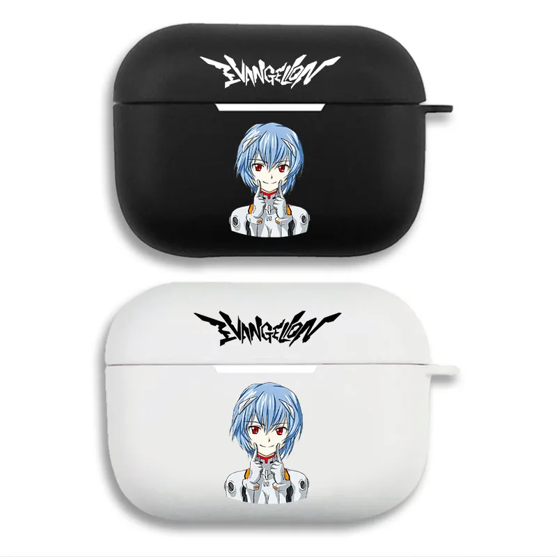 EVA Anime Rei Ayanami — Cute Chibi Anime Girl Finger Heart Soft Silicone Split Airpods Case