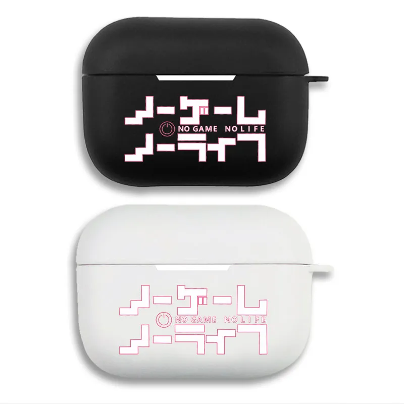 No Game No Life — Japanese Title Logo Graphic Soft Silicone Split Airpods Case