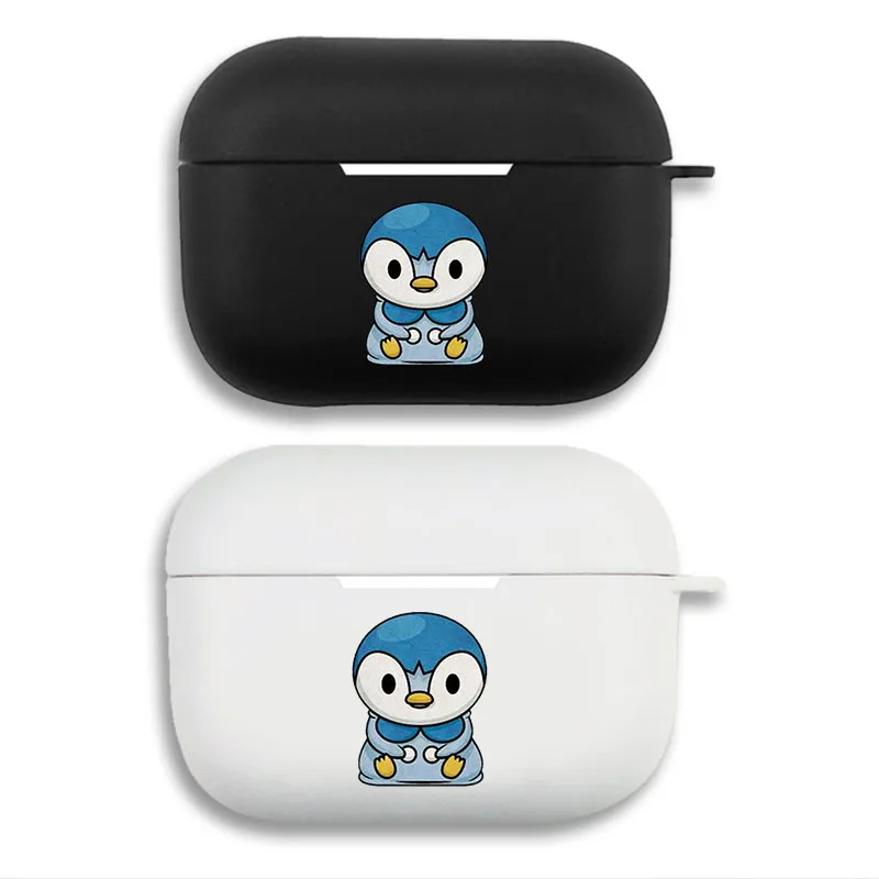 Creature Collection Piplup — Cute Water Type Anime Penguin Graphic Soft Silicone Split Airpods Case