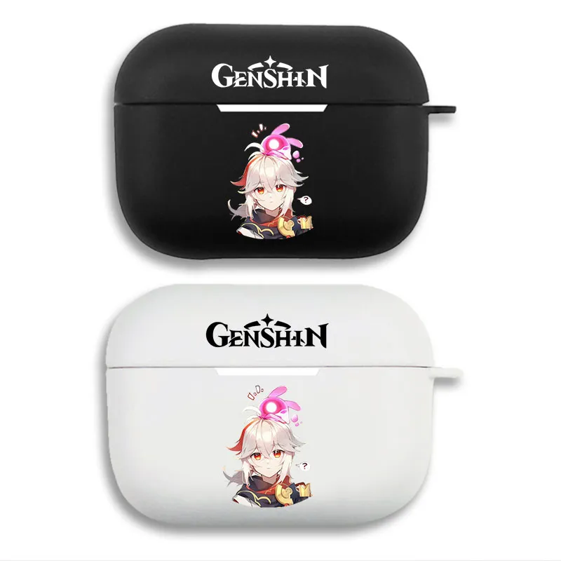 Original God Kaedehara Kazuha — Cute Chibi Anime Game Character Graphic Soft Silicone Split Airpods Case