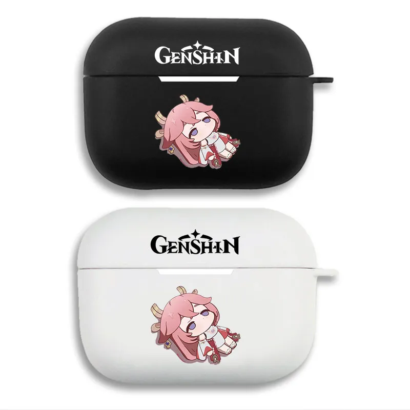 Original God Yae Miko — Chibi Anime Game Character Matte Soft Protective Cover AirPods Case