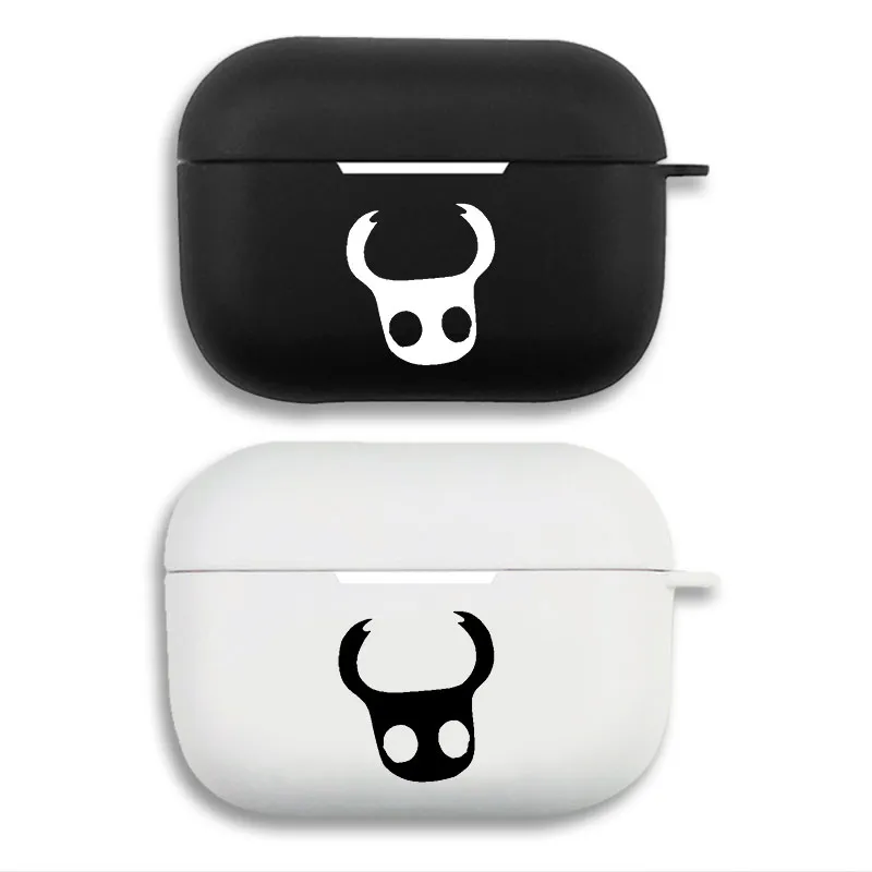 Hollow Knight The Knight — Video Game Minimalist Mascot Matte Soft Protective Cover AirPods Case