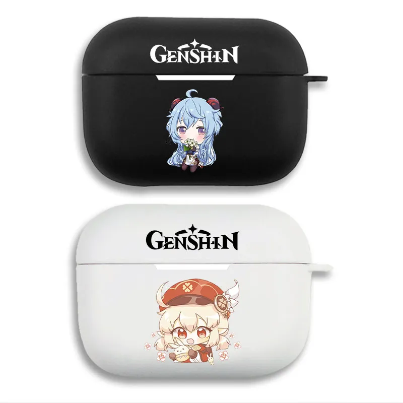Original God Ganyu & Klee Chibi Graphic Print Matte AirPods Case