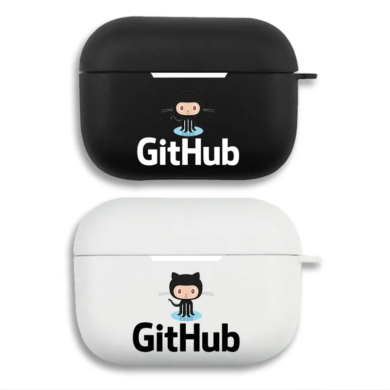 GitHub Octocat Developer Tech Logo Airpods Case