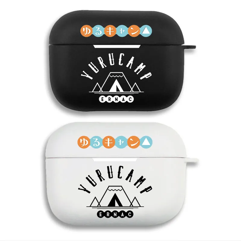 Laid-Back Camp Yuru Camp — Outdoor Camping Tent Logo Graphic Soft Silicone Split Airpods Case