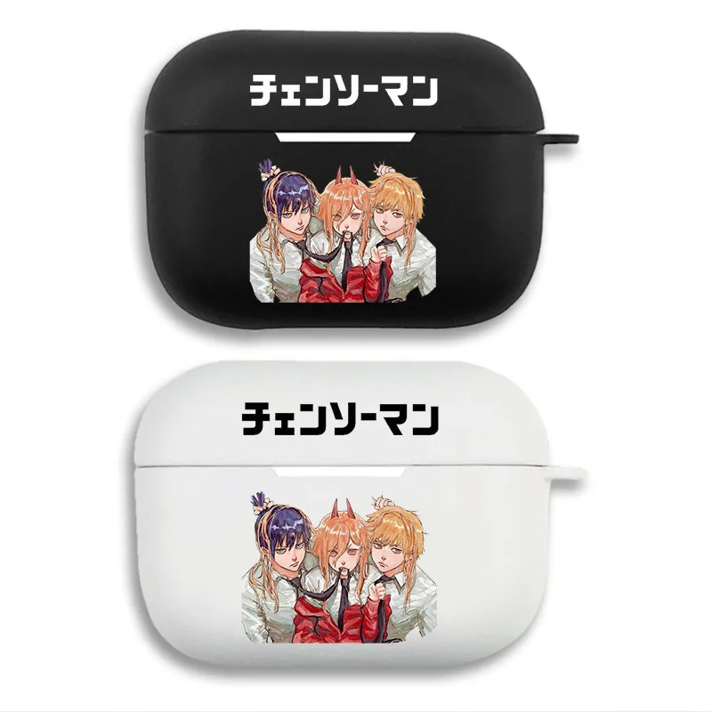 Chainsaw Man Power Aki Denji — Anime Trio Character Graphic Soft Silicone Split Airpods Case
