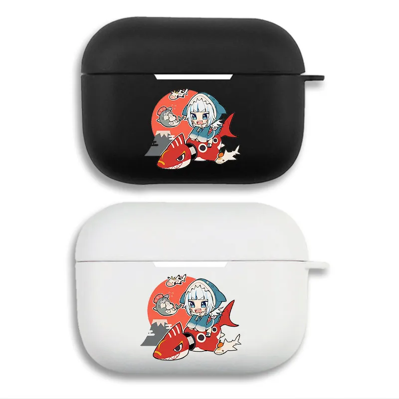 Hololive Gawr Gura Chibi Shark Anime Protective Airpods Case