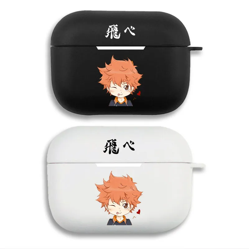 Haikyuu Shoyo Hinata Chibi & Karasuno Fly Kanji Protective Airpods Case