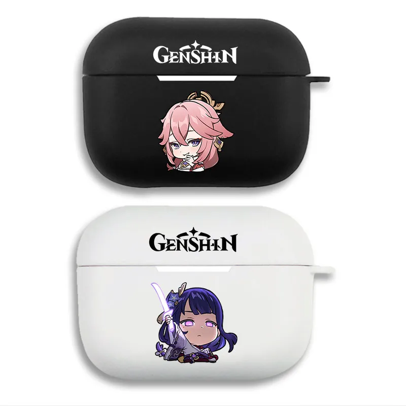 Original God Raiden Shogun & Yae Miko Chibi Protective Airpods Case