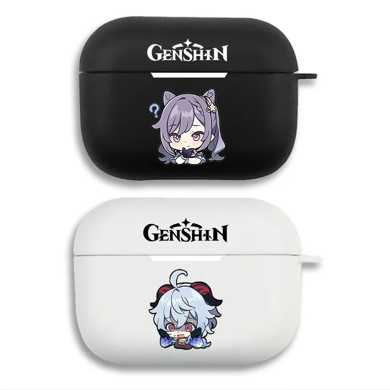 Original God Anime Ganyu Keqing Chibi Characters Airpods Case