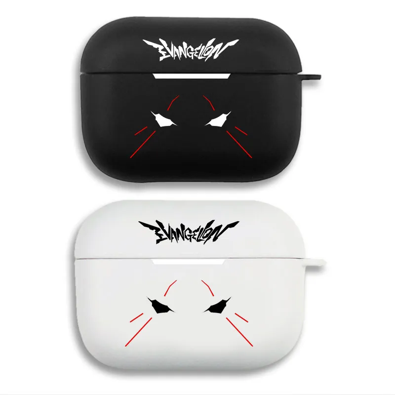 EVA Anime EVA Unit-01 Glowing Eyes Minimalist Matte Printed Silicone Airpods Case