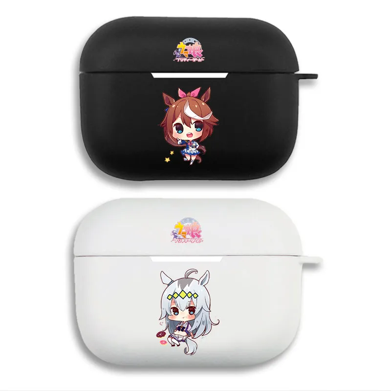 Uma Musume Pretty Derby Tokai Teio & Oguri Cap Cute Chibi Matte Printed Silicone Airpods Case