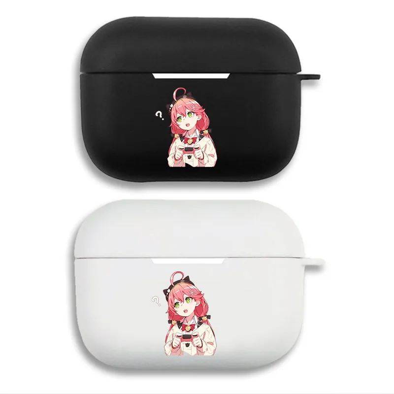 Hololive Sakura Miko Gaming Chibi Matte Printed Silicone Airpods Case