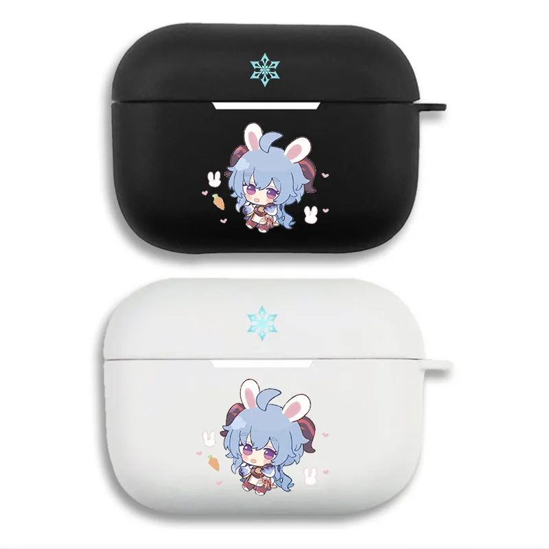Original God Ganyu Matte Printed Silicone Airpods Case