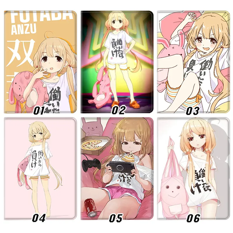 The Idolmaster Cinderella Girls - Anzu Futaba Cute Lazy Anime Girl Folio Tablet Case