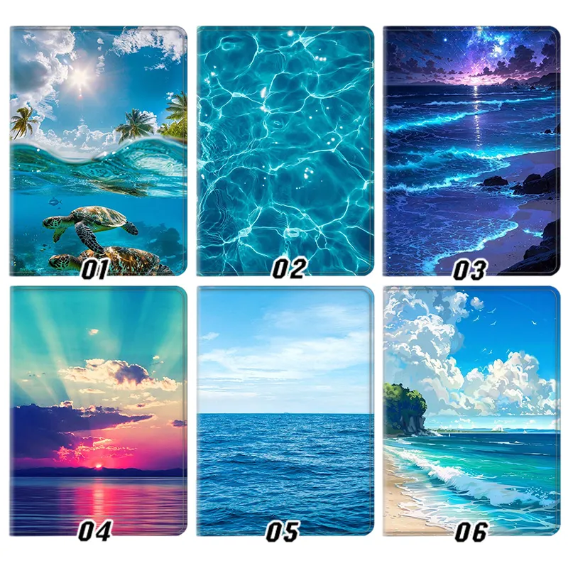 Ocean Beach & Sea Wave — Summer Tropical Water Scenic Nature Tablet Case
