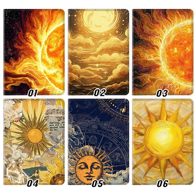 Vintage Sun & Celestial Tarot — Golden Solar Flare Antique Art Tablet Case