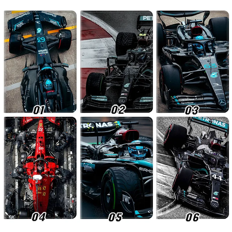 Formula 1 Racing — Mercedes AMG PAlien Visitorronas & Ferrari F1 Car Art Tablet Case