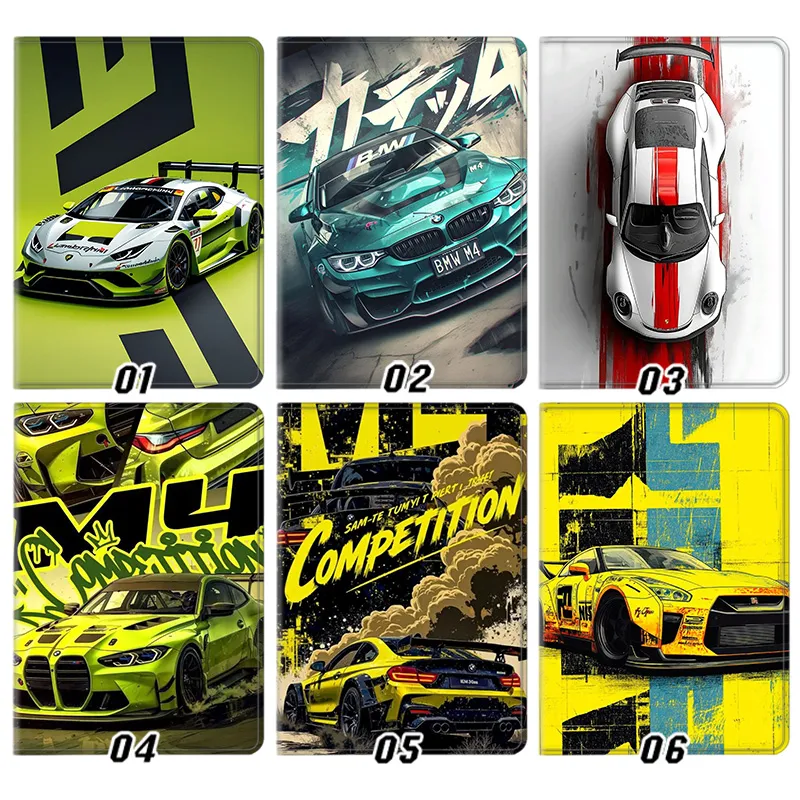 Supercars Sports Racing Car — BMW M4 Porsche Nissan GTR JDM Art Tablet Case