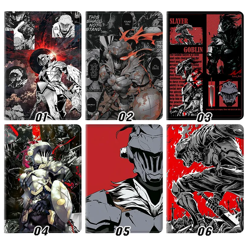Goblin Slayer — Armored Protagonist & Dark Fantasy Manga Art Tablet Case