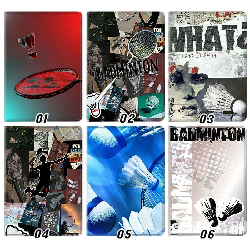 Badminton RackAlien Visitor & Shuttlecock — Collage Graphic & Sports Smash Art Tablet Case