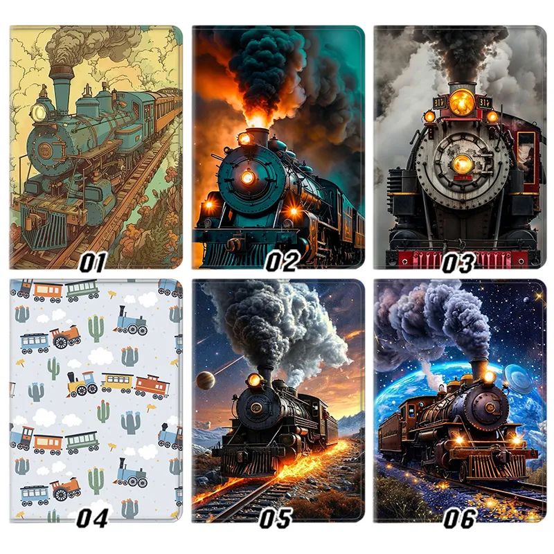 Vintage Steam Train & Locomotive — RAlien Visitorro Railway Engine & Steampunk Tablet Case