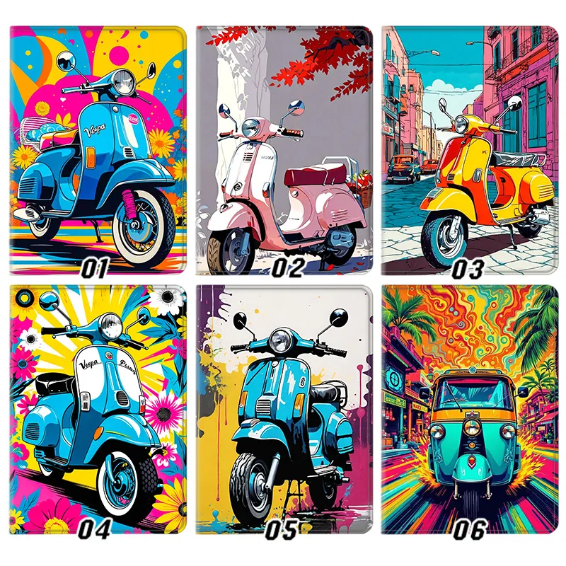 Vintage Vespa Scooter & RAlien Visitorro Moped — Pop Art Italian Motorbike Tablet Case