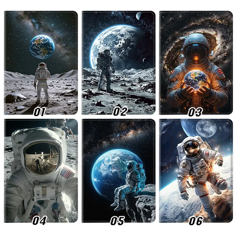 Outer Space Astronaut & Galaxy — Cosmic Earth Exploration Art Tablet Case