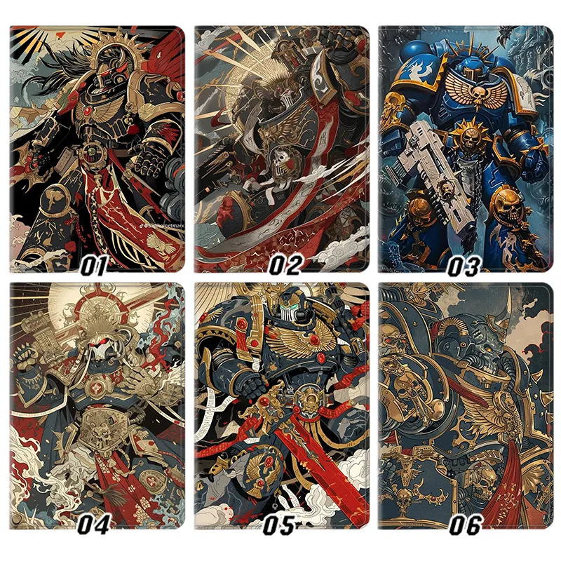 Warhammer 40K Space Marine Imperium Science Fiction Silk Texture Flip Leather Tablet Case
