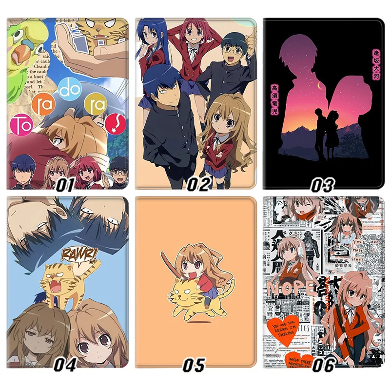 Toradora Taiga Aisaka Ryuuji Takasu Anime Silk Texture Flip Leather Tablet Case