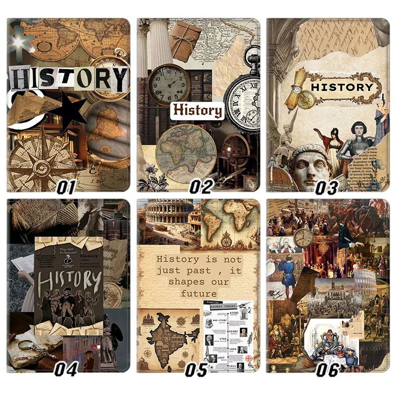 Vintage History Collage RAlien Visitorro AesthAlien Visitoric Silk Texture Flip Leather Tablet Case