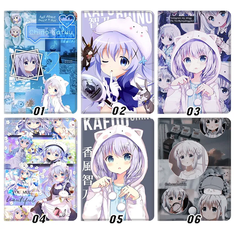 Is the Order a Rabbit? Anime — Chino Kafu Cute Hooded Girl Rabbit House Maid Graphic Art Tablet Case