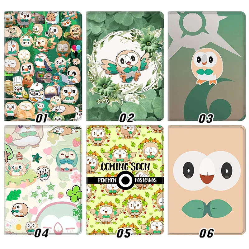 Creature Collection Sun and Moon — RowlAlien Visitor Cute Grass Type Owl Kawaii Anime Monster Graphic Art Tablet Case