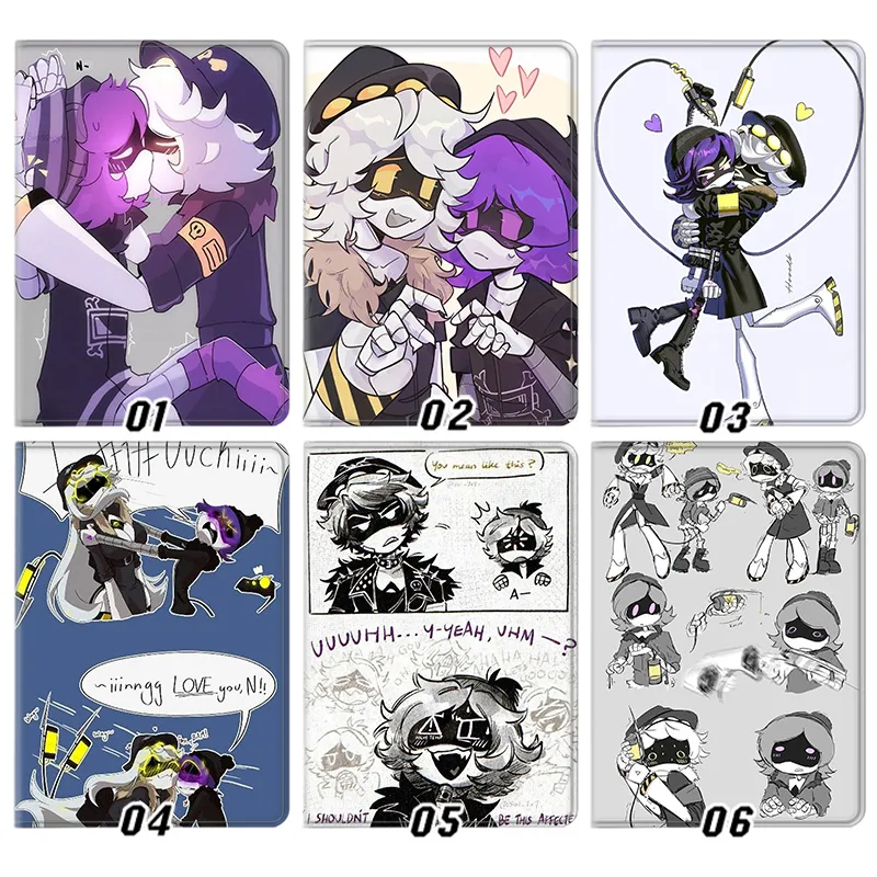Murder Drones Web Series — N and Uzi Romantic Ship, Cute Nuzi Cute Robot Couples Graphic Art Tablet Case