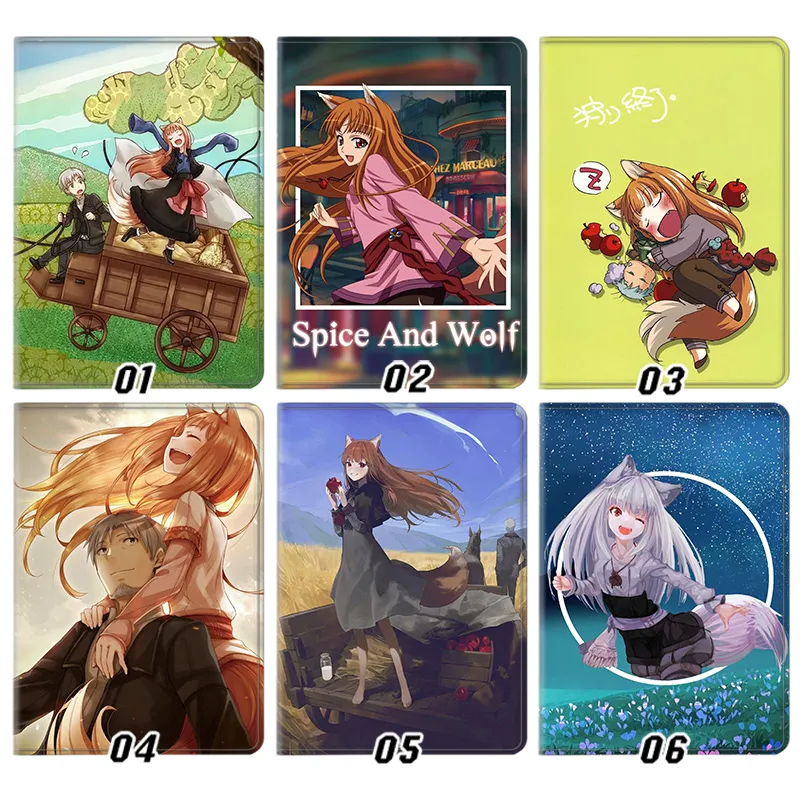 Spice and Wolf Anime — Kraft Lawrence and Holo the Wise Wolf Romantic Fantasy Travel Graphic Art Tablet Case