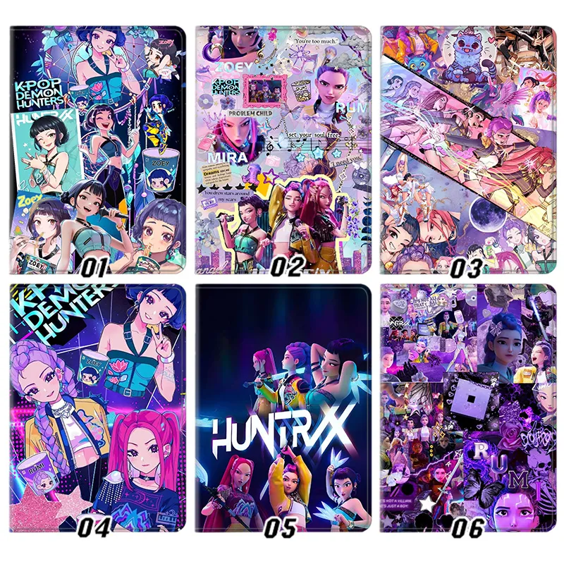 K-Pop Demon Hunters — Huntrx Girl Group, Zoey, Mira, Rumi Cute Anime Idol Graphic Art Tablet Case