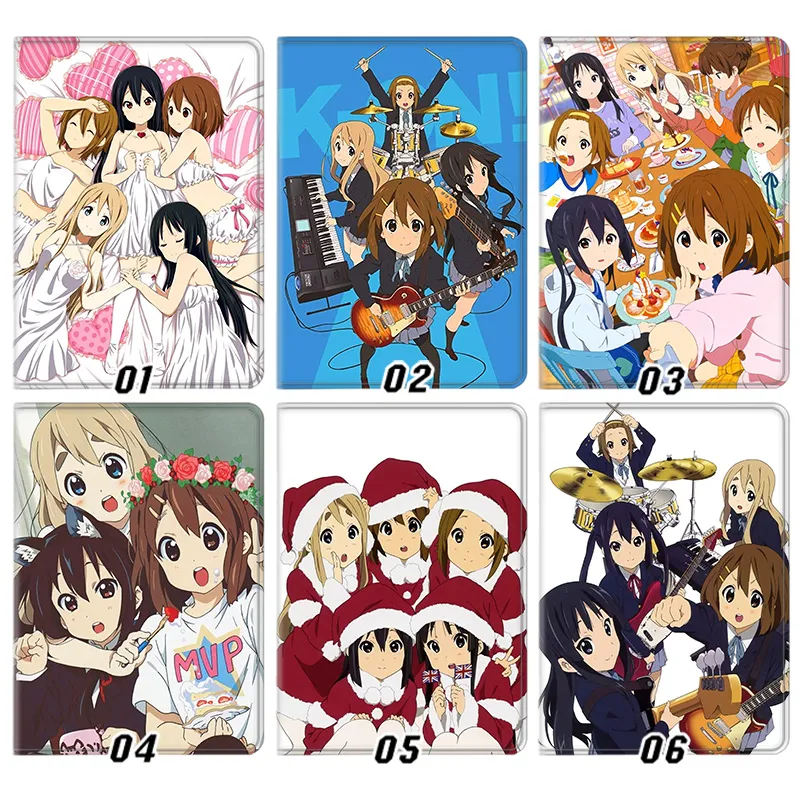 K-On! Anime — HTT Light Music Club Yui Hirasawa, Mio Akiyama, and Azusa Nakano Cute Girl Group Graphic Art Tablet Case