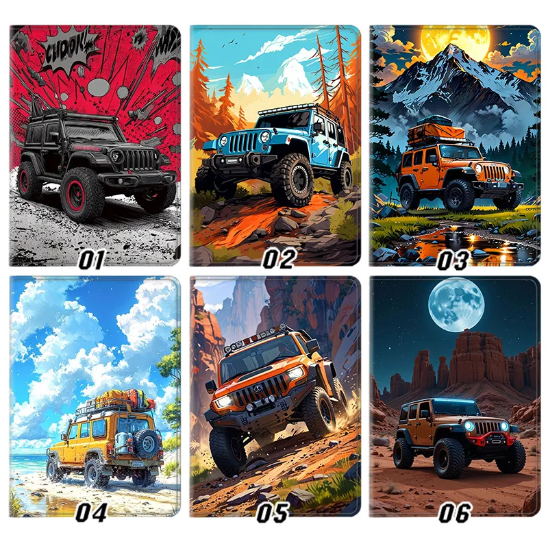 Off-Road Adventure SUV — 4x4 Off-Road Jeep, Mountain Camping, and Wilderness Overland Art Tablet Case