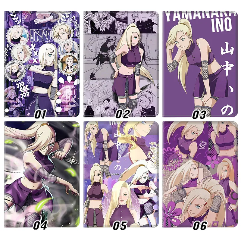 Ninja Anime Ino Yamanaka Kunoichi Anime Manga Graphic Trifold Stand Silk Texture Smart Tablet Case