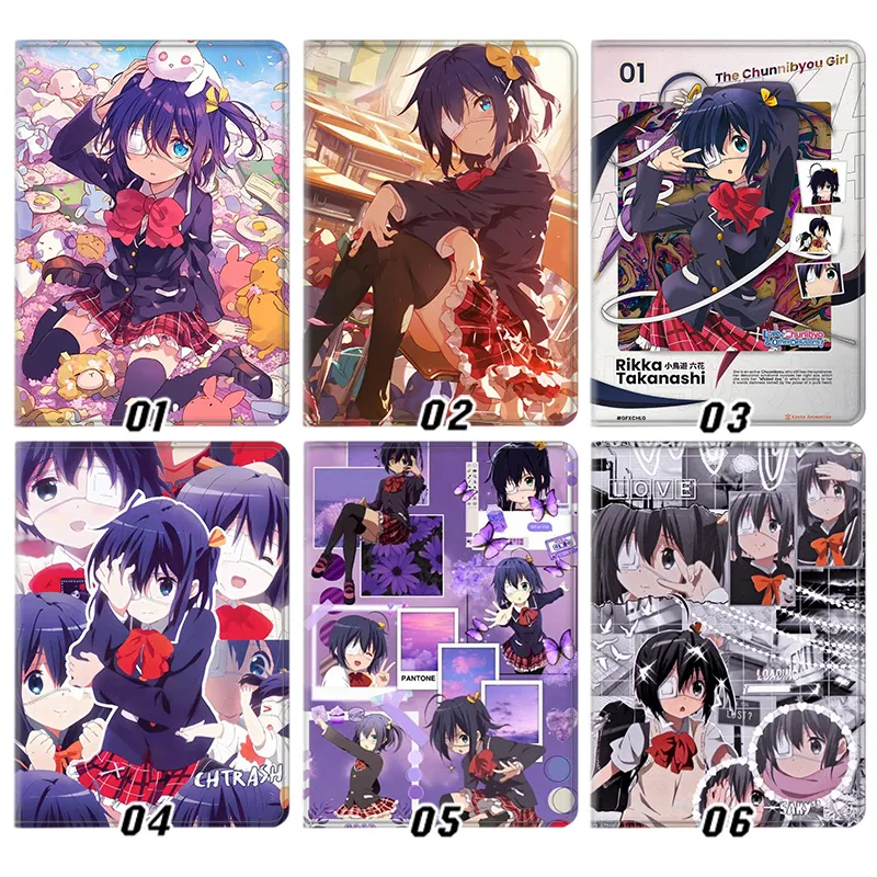 Love Chunibyo Other Delusions Rikka Takanashi Anime Graphic Trifold Stand Silk Texture Smart Tablet Case