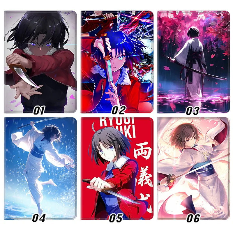 The Garden of Sinners Shiki Ryougi Anime Graphic Trifold Stand Silk Texture Smart Tablet Case
