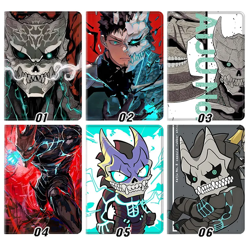 Kaiju No. 8 Kafka Hibino Anime Graphic Trifold Stand Silk Texture Smart Tablet Case