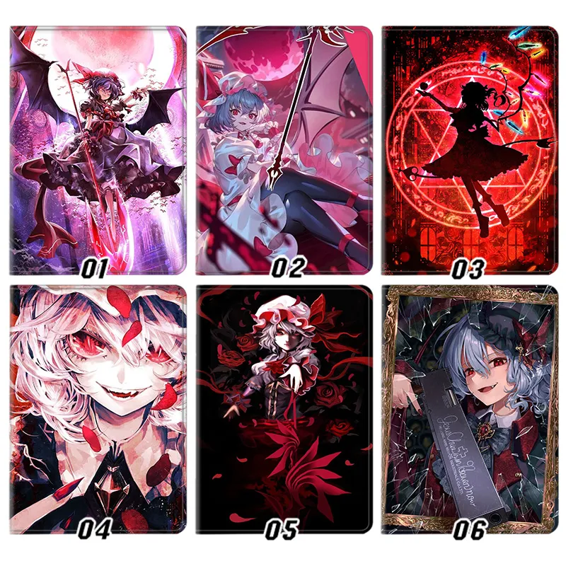 Touhou Project Remilia ScarlAlien Visitor Anime Graphic Trifold Stand Silk Texture Smart Tablet Case