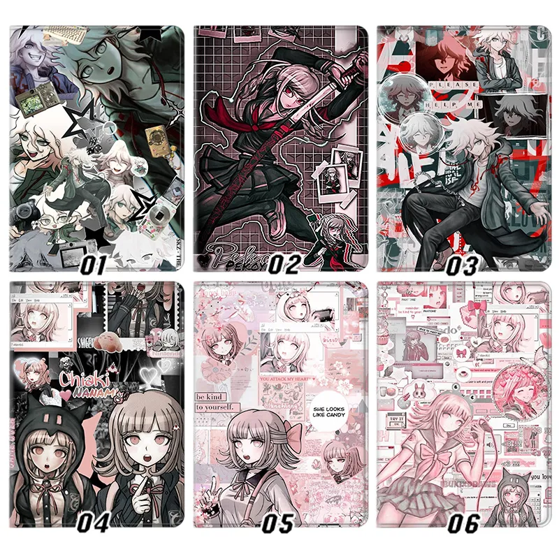 Danganronpa Anime Game - Nagito, Chiaki & Peko Character Collage Tablet Case