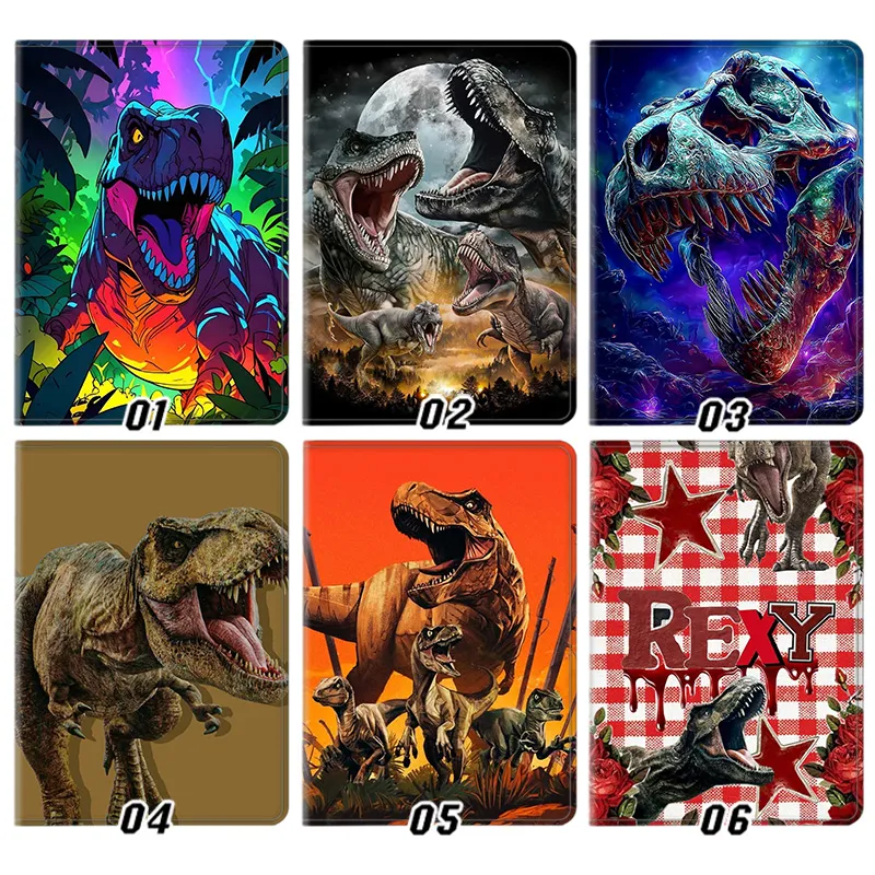 Tyrannosaurus Rex T-Rex Jurassic Dinosaur Art Tri-Fold Smart Tablet Case