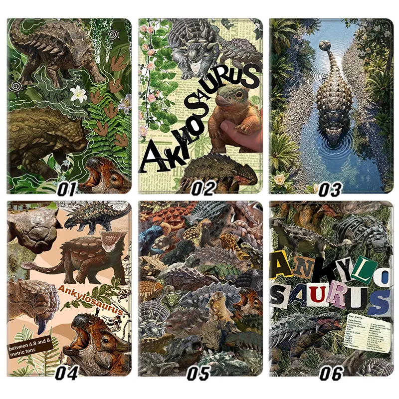 Ankylosaurus Armored Dinosaur Prehistoric Wildlife Tri-Fold Smart Tablet Case