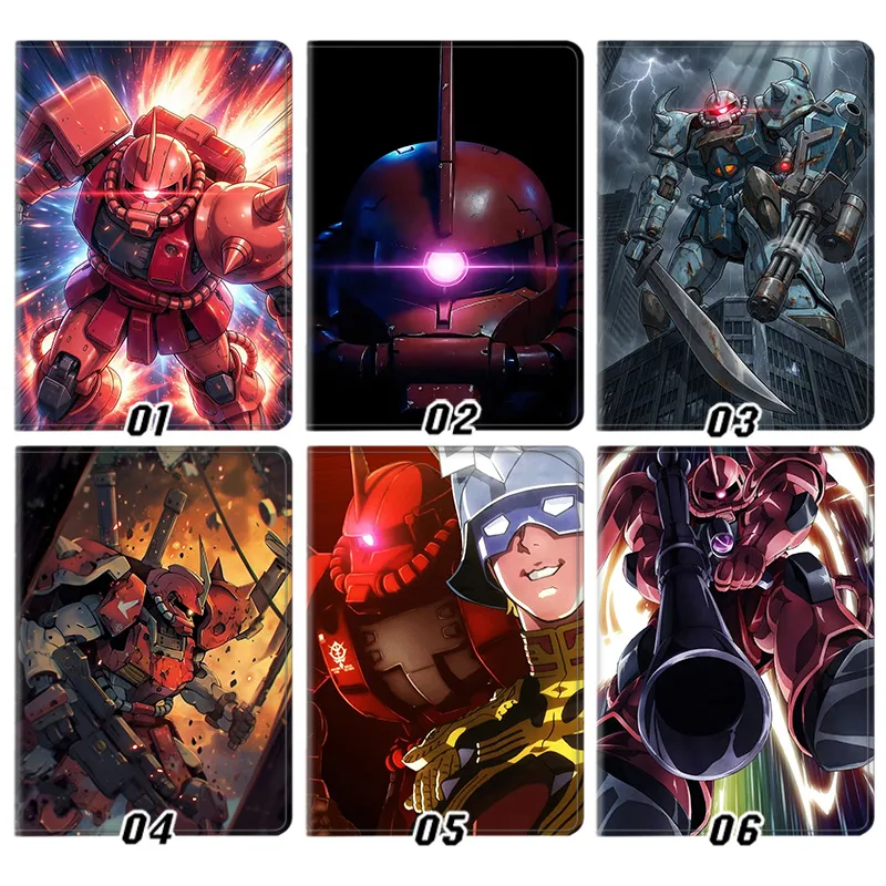 Gundam Char's Zaku II Monoeye Zeon Mecha Tri-Fold Smart Tablet Case