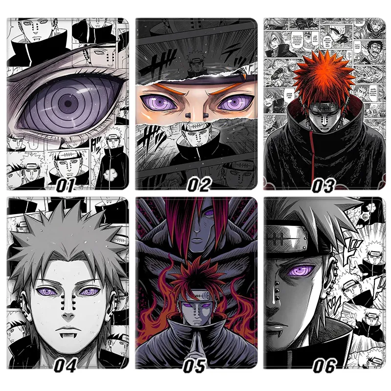 Ninja Anime Pain Nagato Rinnegan Akatsuki Manga Panel Tri-Fold Smart Tablet Case