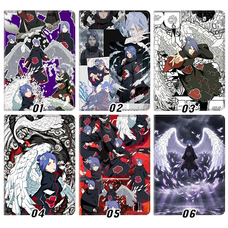 Ninja Anime  Konan Akatsuki Angel Paper Wings Tri-Fold Smart Tablet Case