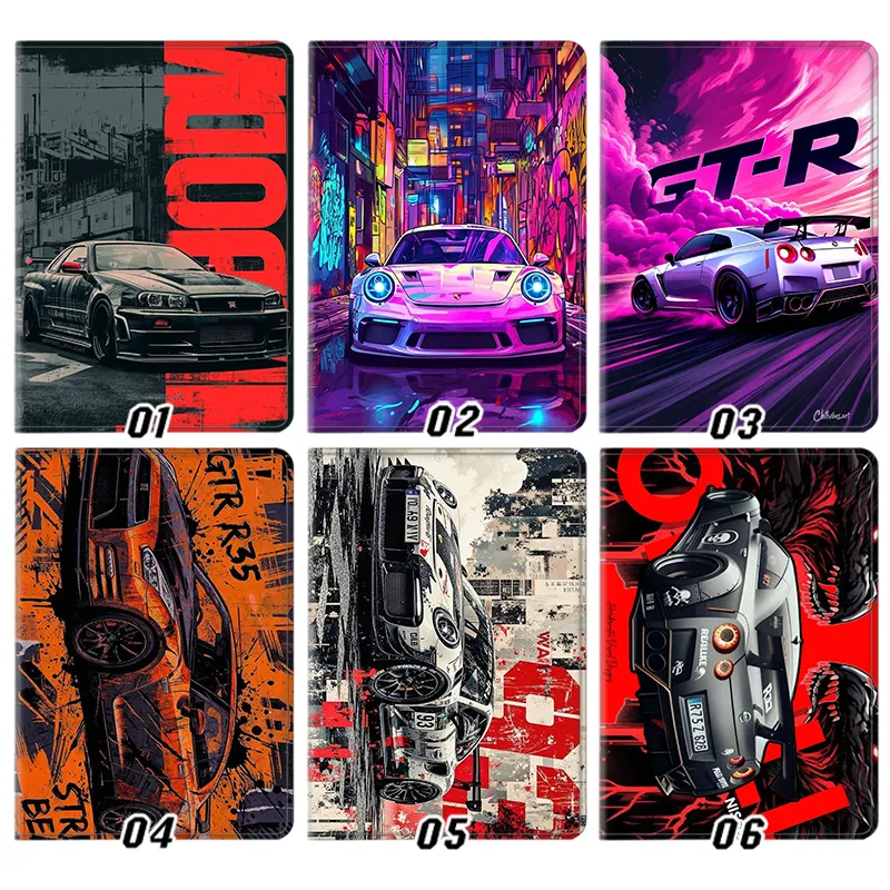Nissan GT-R R34 R35 Porsche JDM Racing Car Tri-Fold Smart Tablet Case